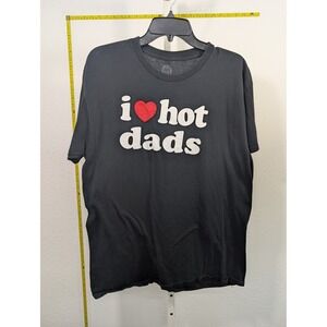 Danny Duncan I Heart Hot Dads Graphic T-Shirt Black Large Spencers Humor Tee